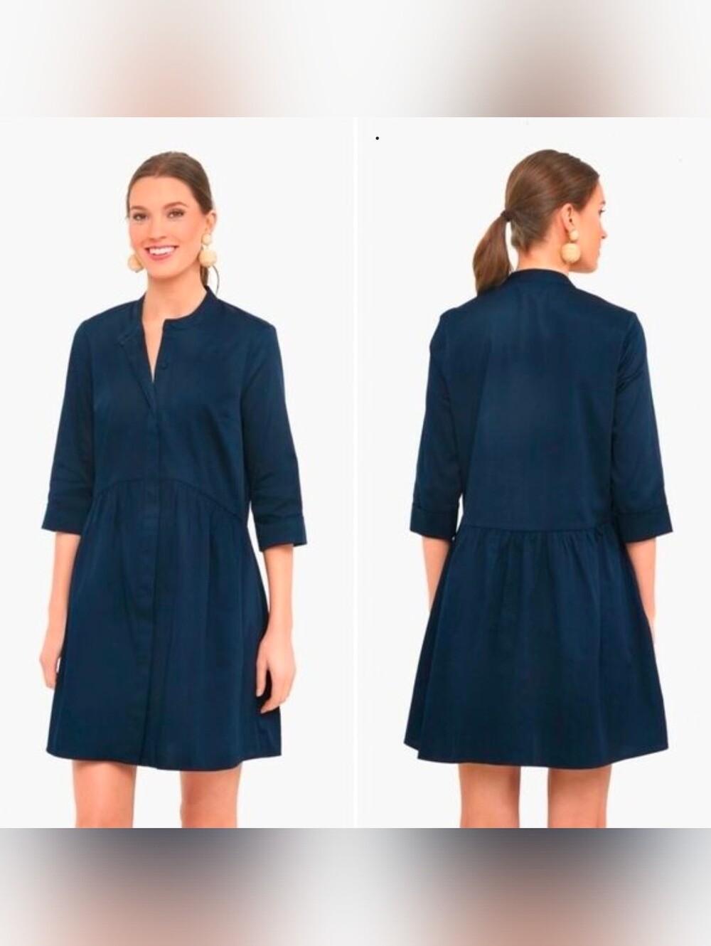 Tuckernuck Navy Royal Shirtdress Size XSmall Nwot 100% Cotton